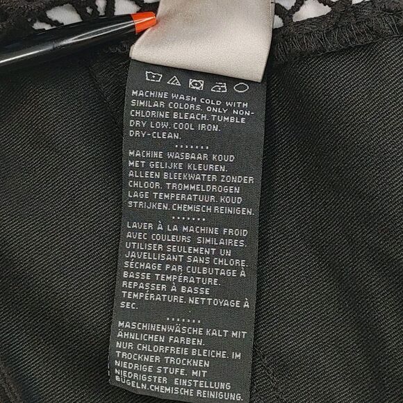 Harley Davidson Women's Black Studded Tassel Zipper Open Crochet Vest Large - Picture 9 of 13